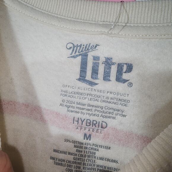 Miller lite sweatshirt women's Medium-first picture is back of sweatshirt - Picture 5 of 7